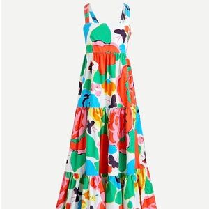 J Crew. Tiered maxi dress in Ratti jardin floral print. Size 6. NTW